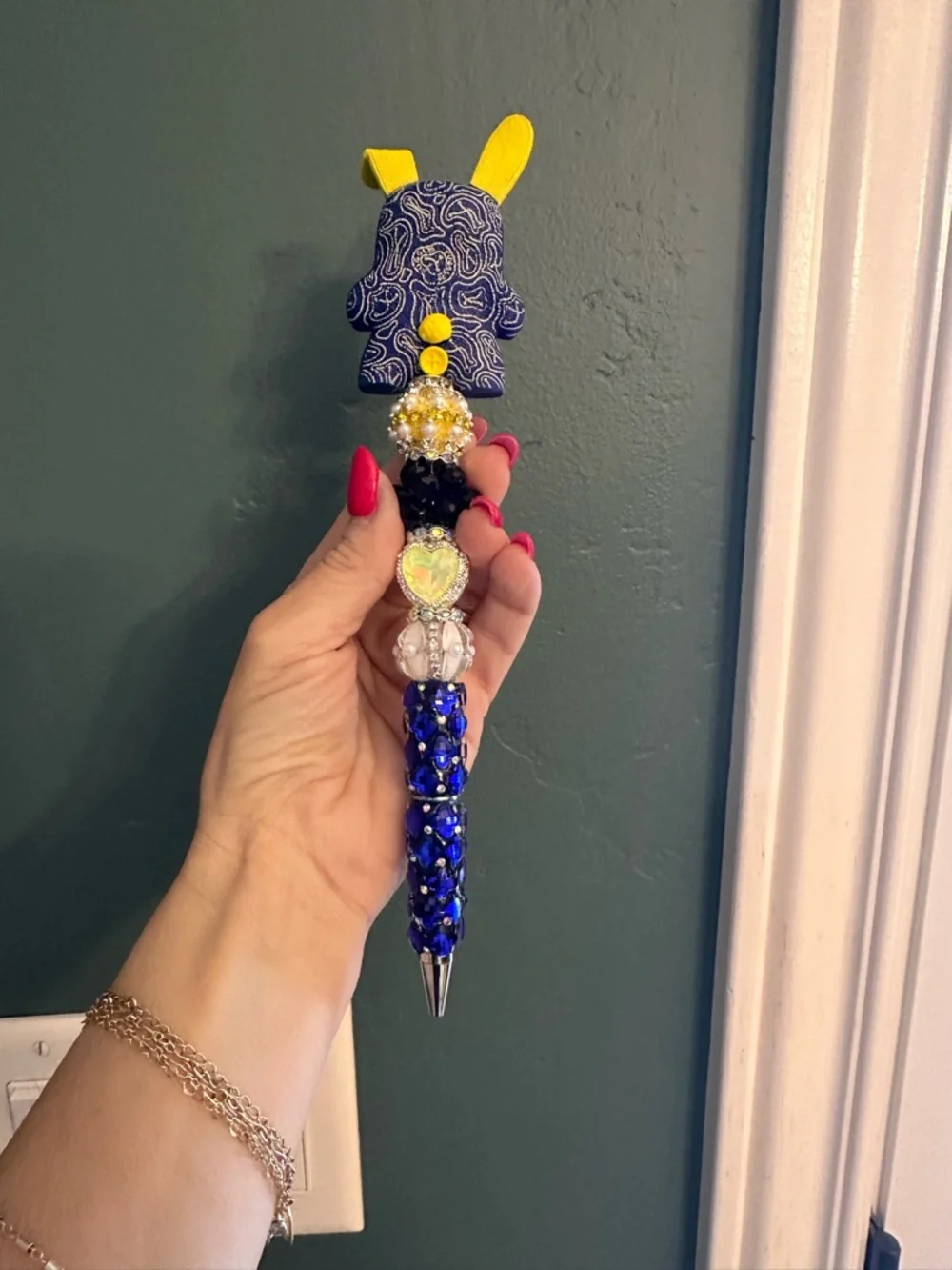 Funky and Fun Hand Crafted Pen with an Authentic Fuggler as the Focal